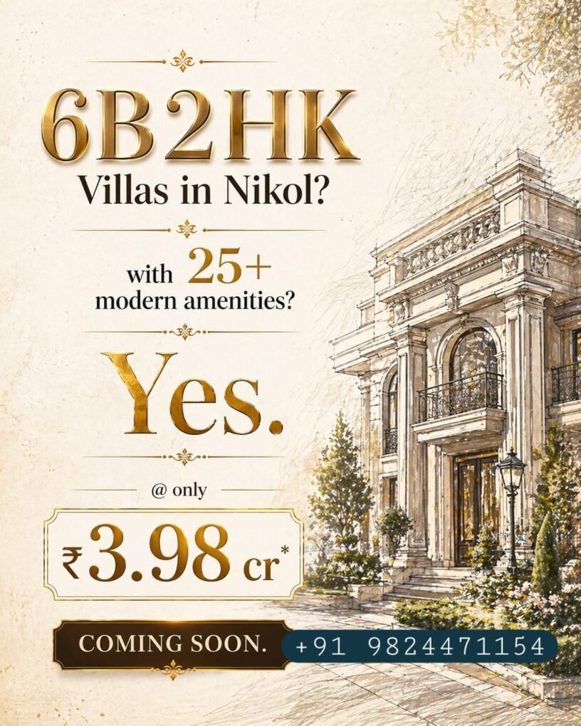 MK Property Real Estate & Loan Services New residetial project launch 6b2hk bungalow villa for sale in nikol ahmedabad gujarat